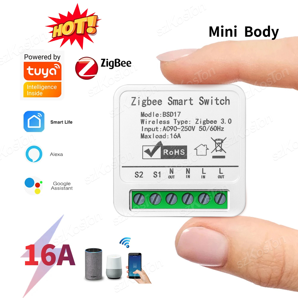 Home Automation Diy - 16A Tuya ZigBee Модуль умного переключателя
